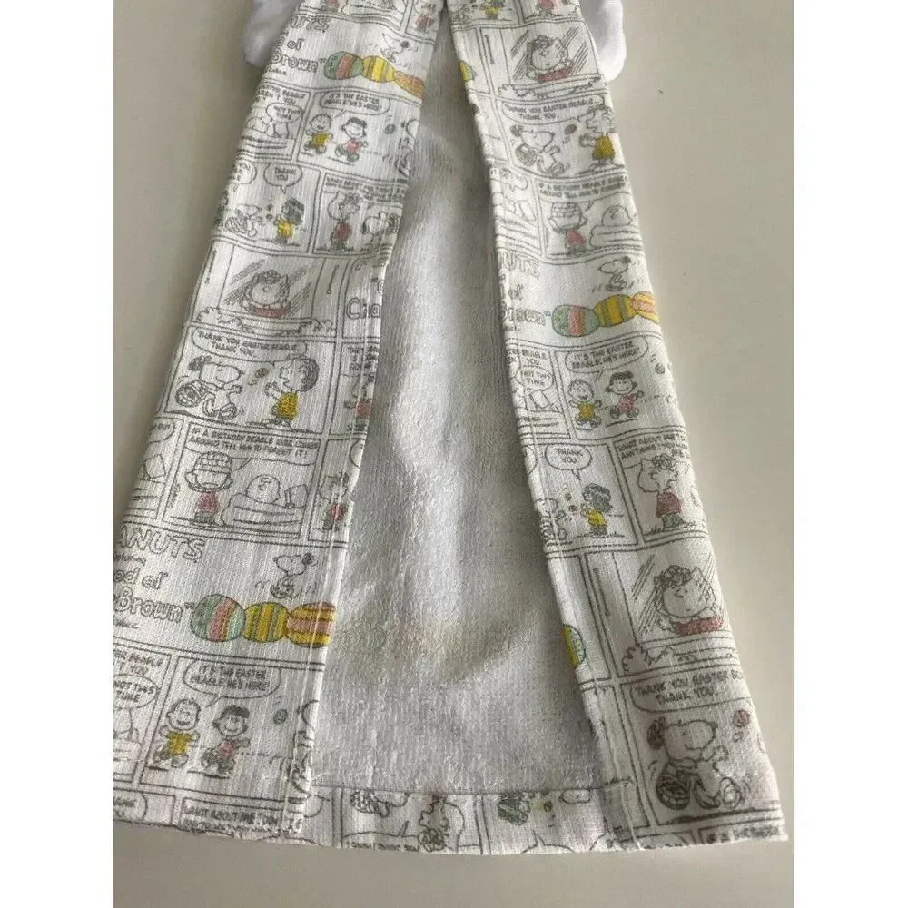 Peanuts Snoopy Hanging Kitchen Towel Easter Charlie Brown Lucy Comic Pastel NWT‎
